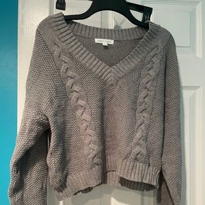 Honey Punch Grey Sweater
